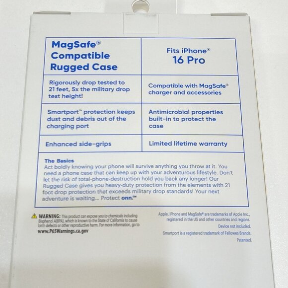 Protect Onn. iPhone 16 Pro MagSafe Compatible Rugged Case 21' Drop Tested NIB - Picture 4 of 4